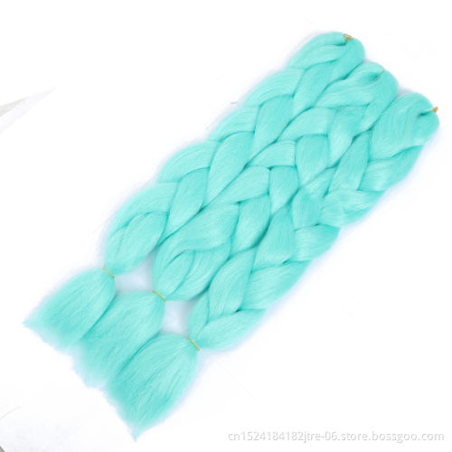 Neon Glowing Hair Florescent Light Braiding Hair Synthetic Jumbo Braids Shining Hair in the Darkness 24inch 100g